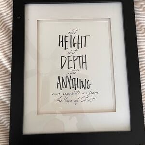 Black and White Inspirational Framed Art